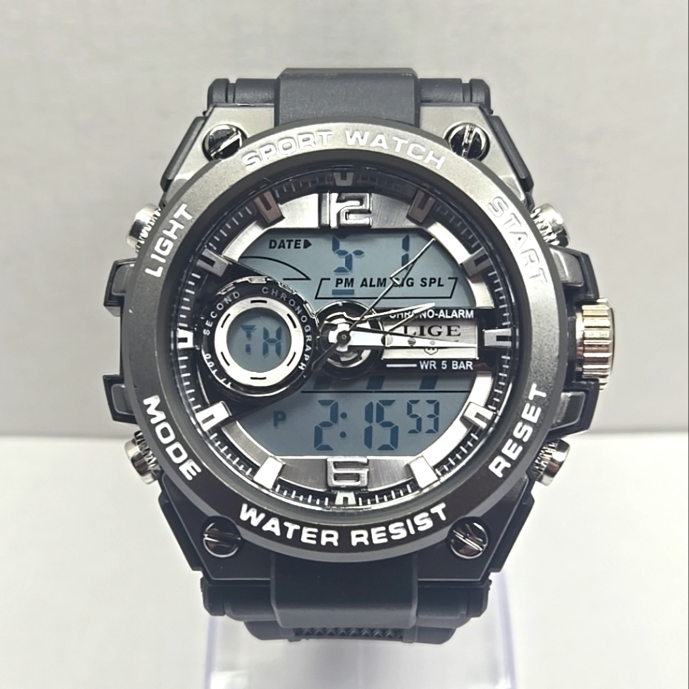 Men's LIGE Dream Digi Ana Chronograph Watch New Battery Month Day Date Alarm